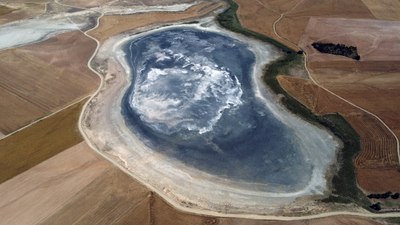 Konya'da flamingo cenneti olan göl kurudu