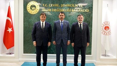 Murat Kurum İzmir Büyükşehir Belediye Başkanı Cemil Tugay'ı kabul etti