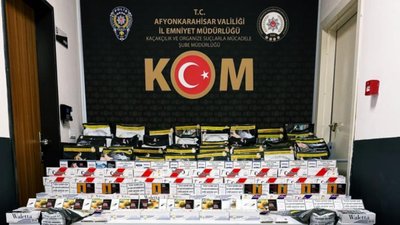 Afyonkarahisar'da kaçak tütün operasyonu