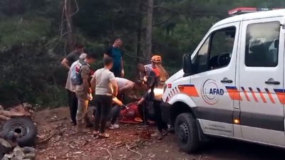 Hatay'da uçuruma düştü, imdadına ekipler yetişti