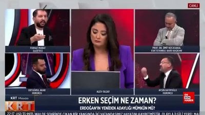 Canlı yayında konuklar birbirine girdi