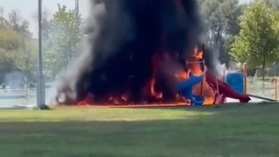 Diyarbakır'da çocuk parkında yangın