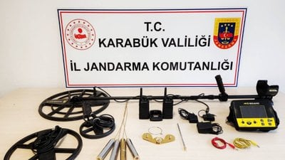 Karabük'te izinsiz define arayan 5 kişi gözaltına alındı