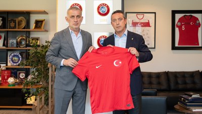 Ali Koç, TFF Başkanı Hacıosmanoğlu'nu ziyaret etti