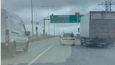 İstanbul'da trafikte tehlikeli anlar