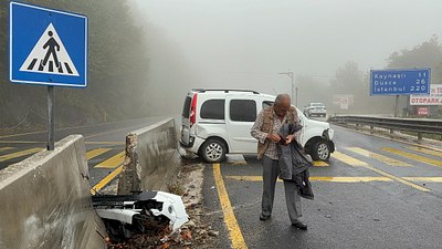 Bolu'da feci kaza: Ölüm teğet geçti