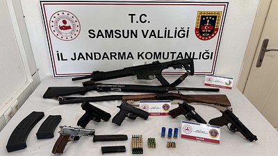 Samsun'da jandarmadan kaçak silah operasyonu: 7 gözaltı