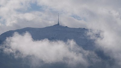 Erzurum Palandöken'in zirvesi beyaza büründü