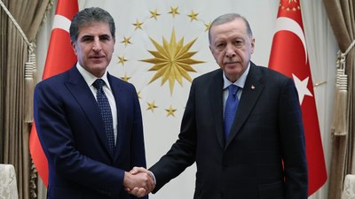 Neçirvan Barzani'yi kabul etti