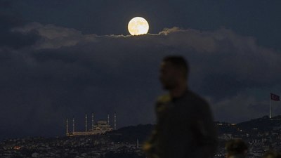 İstanbul'dan Süper Ay manzaraları