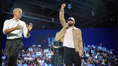 Eminem ve Obama'dan Harris'e destek