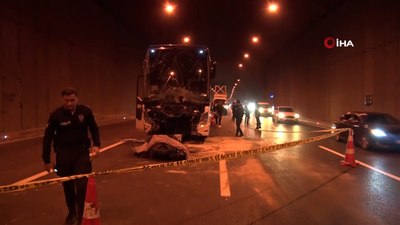 İstanbul'da kazalarıyla meşhur otoyolda tek teker yolculuk yaptı