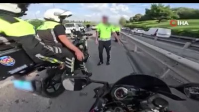 İstanbul'da motosikletiyle hız yapıp paylaştı! Yakalandı