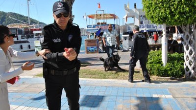 Muğla'da 29 Ekim kutlamalarında köpek polislere saldırdı