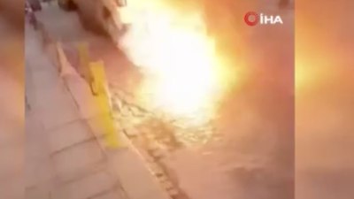 İstanbul'da elektrik kablosu bomba gibi patladı