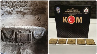 Kayseri'de 1800 yıllık el yazması 5 kitap ele geçirildi