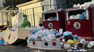 Kartal'da grev bitti çöp dağları toplanmadı