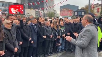 Esenyurt'ta 10 Kasım töreninde kayyum protestosu