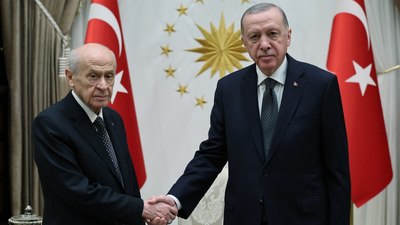 Cumhurbaşkanı Erdoğan, Devlet Bahçeli ile bir araya geldi