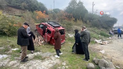 Samsun'da dedesinin aracını kaçıran ve polisten kaçan çocuk, şarampolden uçtu