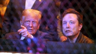 Trump ve Musk, UFC Şampiyonası'na gitti