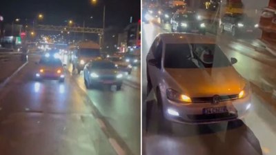 İstanbul'da otomobiliyle ambulansı sıkıştırdı