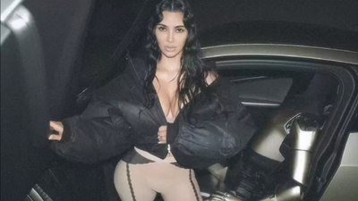 Kim Kardashian, Tesla robotunun kucağına oturdu