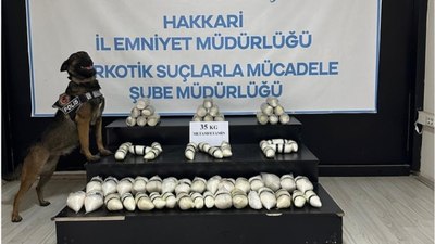 Hakkari'de 35 kilo metamfetamin ele geçirildi