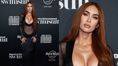 Megan Fox'tan karnı burnunda transparan poz