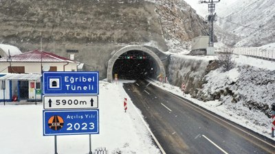 Eğribel Tüneli yeniden ulaşıma açıldı