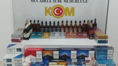 Samsun’da kaçak içki ve sigara ele geçirildi