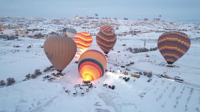 Kapadokya'da balon turları iptal edildi