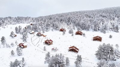 Erzincan Dumanlı Tabiat Parkı'ndan kış manzaraları