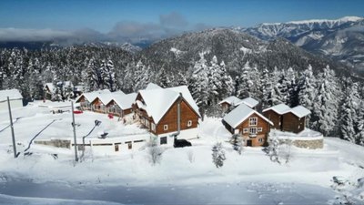 Artvin Genya Dağı'nda kış manzaraları