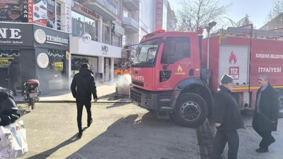 Kırşehir'de çöp konteynerinde yangın