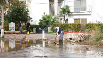 Bodrum'da sağanak: Evleri su bastı