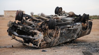 Terör örgütü PKK/YPG'den kurtarılan Münbiç'te çatışmanın izleri