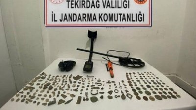 Tekirdağ'da 150 tarihi obje ve 80 sikke ele geçirildi