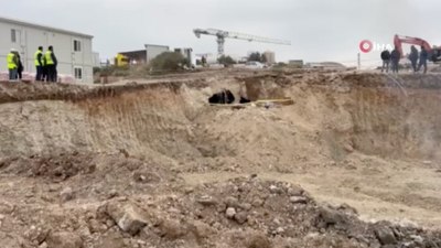 Hatay'daki inşaatın temelinden kaya mezar çıktı