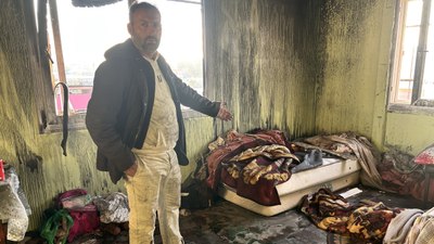 Hatay'da ülkesine dönme hazırlığı yapan Suriyelilerin evi yangında küle döndü