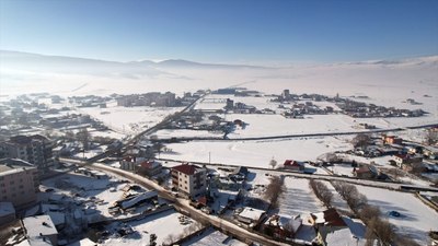 Türkiye'nin en soğuk yeri eksi 24 derece ile Göle