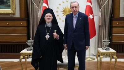 Cumhurbaşkanı Erdoğan, Patrik Bartholomeos ile görüştü