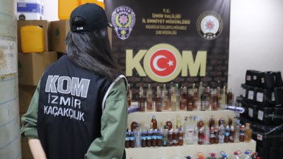 İzmir'de yılbaşı öncesi emniyetten 41 ayrı sahte alkol operasyonu