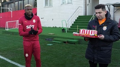 Galatasaray'da Victor Osimhen'in doğum günü kutlandı