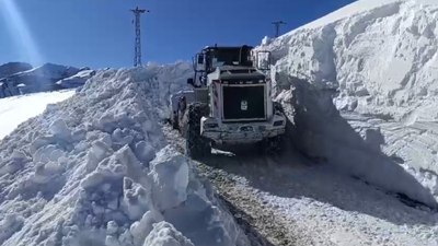 Hakkari'de 3 metrelik karla zorlu mücadele