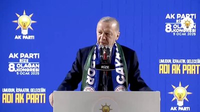 Cumhurbaşkanı Erdoğan AK Parti Rize İl Kongresi'nde konuşuyor