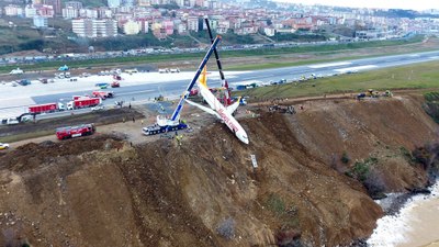 Trabzon'da pistten çıkan uçak kazası davası düştü