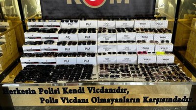 Kocaeli'de 169 bin gümrük kaçağı güneş gözlüğü ele geçirildi