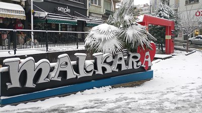 Trakya bölgesi kar yağışına teslim oldu