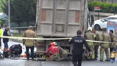 İstanbul'da kendisine çarpan kamyonun altında sürüklendi: 1 saatte kurtarıldı